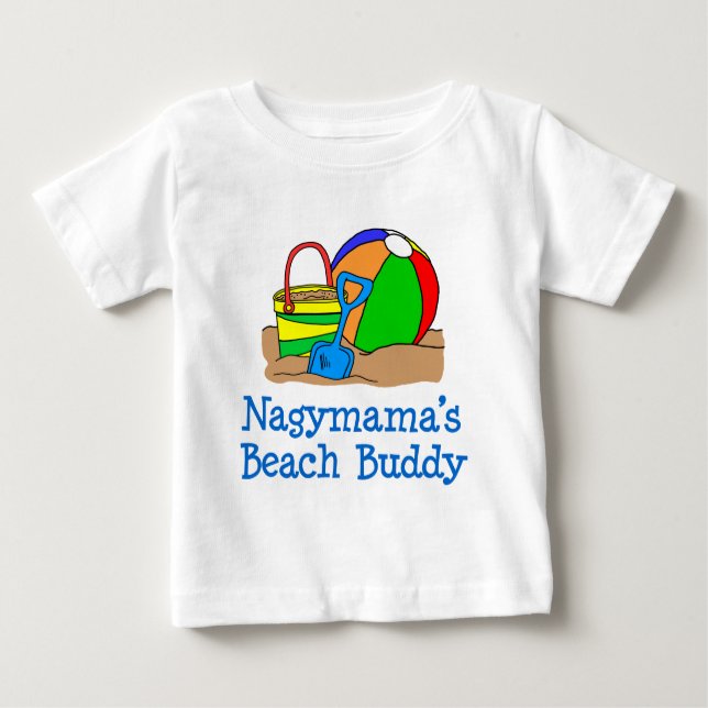 Camiseta De Bebé Buda de la playa de Nagymama (Anverso)