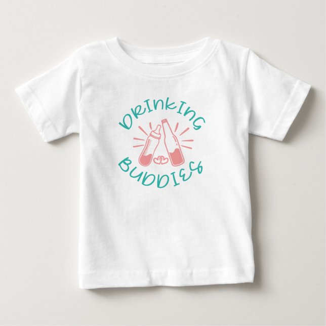 Camiseta De Bebé Buddies de bebida (Anverso)