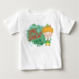 Camiseta De Bebé Buddy el elfo ¡OMG Santa! ¡Lo conozco!