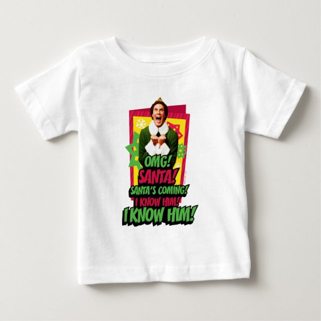 Camiseta De Bebé Buddy the Elf | ¡Dios mío! ¡Santa! (Anverso)