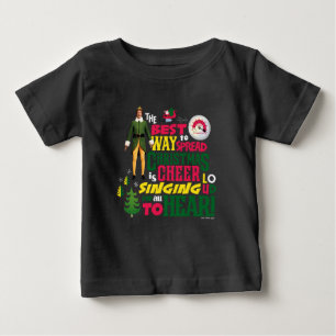 Camiseta De Bebé Buddy the Elf   Navidades Cheer Cita Gráfica
