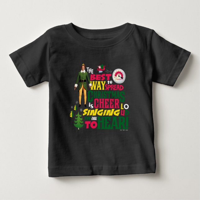 Camiseta De Bebé Buddy the Elf | Navidades Cheer Cita Gráfica (Anverso)