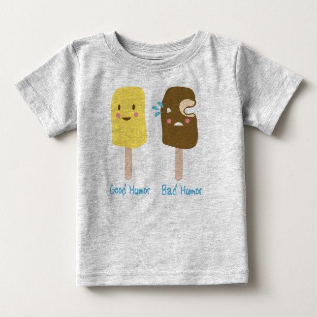 Camiseta De Bebé Buen humor, mún humor (Anverso)
