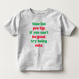 Camiseta De Bebé Buena lista de Navidades lindos y divertidos de co