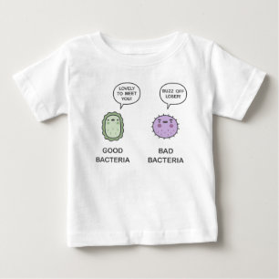 Camiseta De Bebé Buenas bacterias, malas bacterias