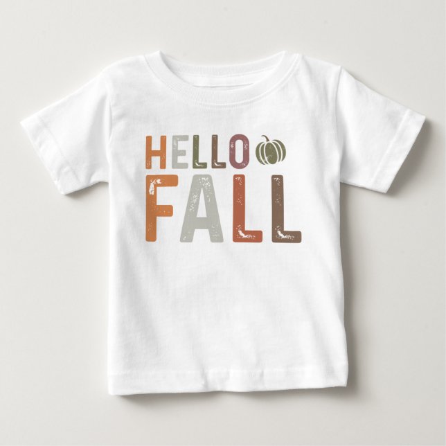 Camiseta De Bebé Bueno, hola otoño (Anverso)