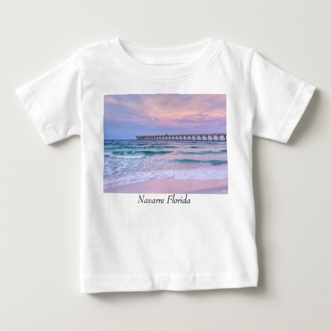 Camiseta De Bebé Buenos días Navarre Beach Pier (Anverso)