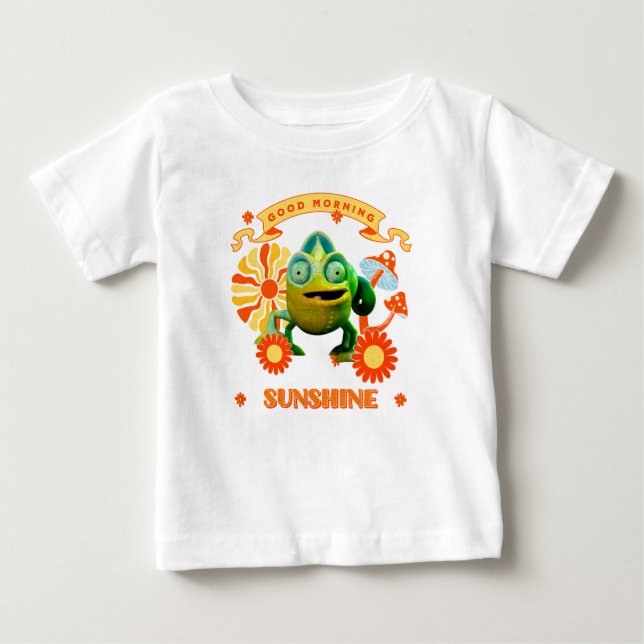 Camiseta De Bebé Buenos Días Sol Funny Camaleón (Anverso)