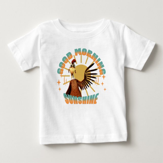 Camiseta De Bebé Buenos Días Sol Funny Rooster (Anverso)