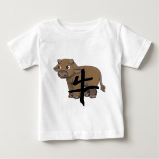 Camiseta De Bebé Buey con el carácter