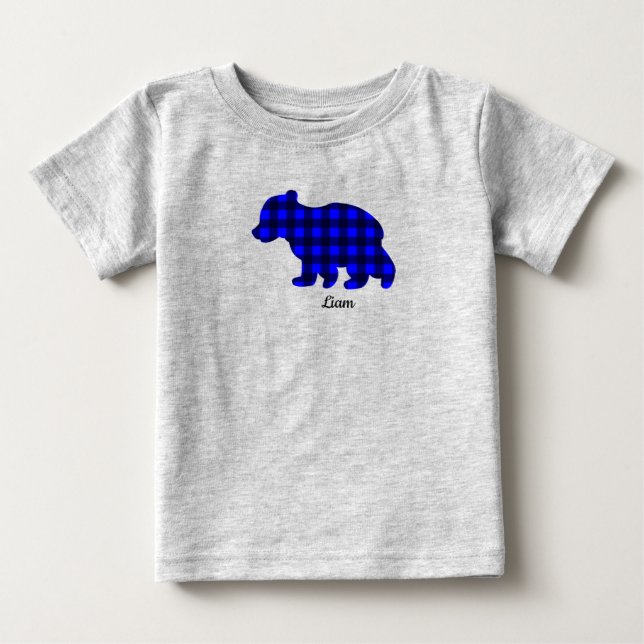 Camiseta De Bebé Búfalo azul en la camiseta para bebé (Anverso)