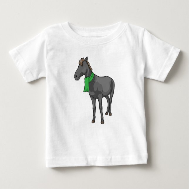 Camiseta De Bebé Bufanda de caballo (Anverso)