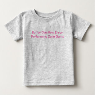 Camiseta De Bebé Buffer Overflow Pink