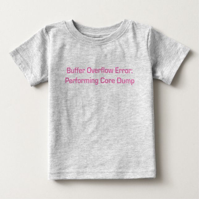 Camiseta De Bebé Buffer Overflow Pink (Anverso)