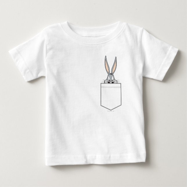 Camiseta De Bebé BUGS BUNNY™ Asomándose Desde El Bolsillo (Anverso)