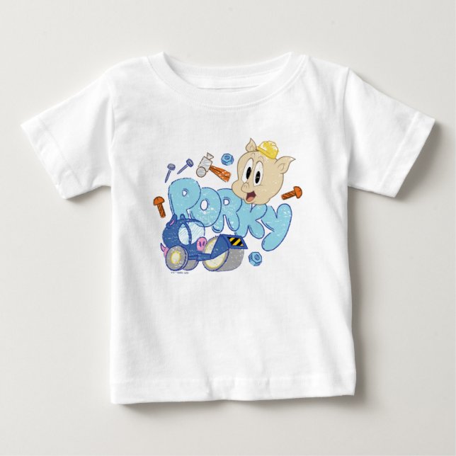 Camiseta De Bebé BUGS BUNNY BUILDERS™| Arte del boceto de Porky (Anverso)