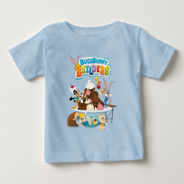 Camiseta De Bebé BUGS BUNNY BUILDERS™| Crema de hielo de Looney Bui (Anverso)