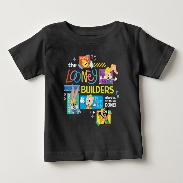 Camiseta De Bebé BUGS BUNNY BUILDERS™| El Collage de Looney Builder (Anverso)