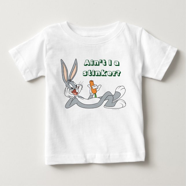 Camiseta De Bebé BUGS BUNNY™ MIENTRAS Abajo La Zanahoria De Comer (Anverso)