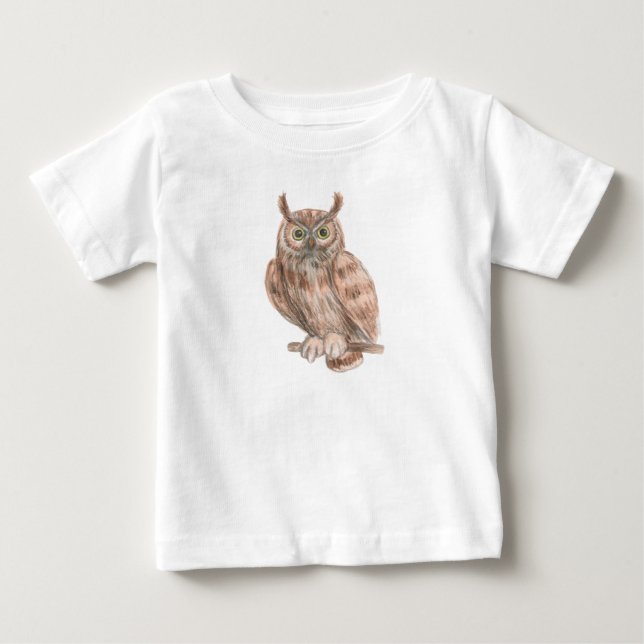 Camiseta De Bebé búho (Anverso)