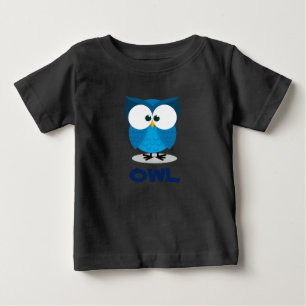Camiseta De Bebé búho azul para los niños