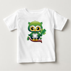 Camiseta De Bebé Búho Bebé Mono Día de San Patricio Dibujo Animado