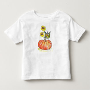 Camiseta De Bebé Búho caprichoso y chiflado sobre calabaza