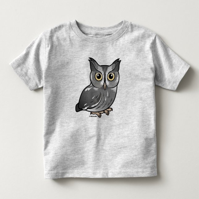Camiseta De Bebé Búho de chillido del este (fase gris) (Anverso)