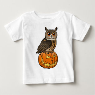 Camiseta De Bebé Búho de Eagle del eurasiático de Halloween