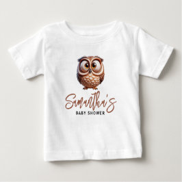 Camiseta De Bebé Búho de la Caricatura Cuta Bebé Ducha