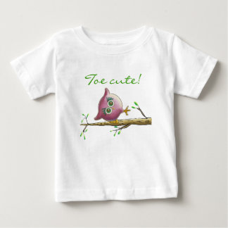 Camiseta De Bebé Búho divertido y lindo en una rama