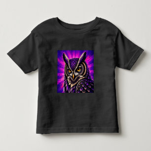 Camiseta De Bebé Búho Feroz Fauna Vintage