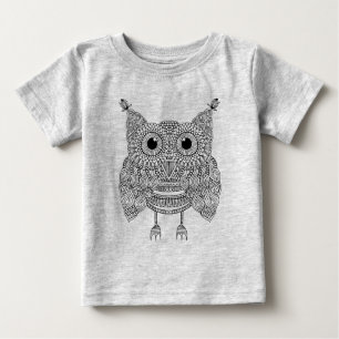 Camiseta De Bebé Búho lindo del Doodle