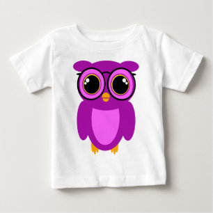 Camiseta De Bebé Búho Nerdy lindo