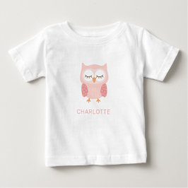 Camiseta De Bebé 'Búho Rosa', pijama personalizado lindo