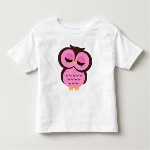 Camiseta De Bebé Búho rosado