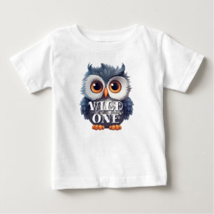 Camiseta De Bebé Búho silvestre lindo de un bosque