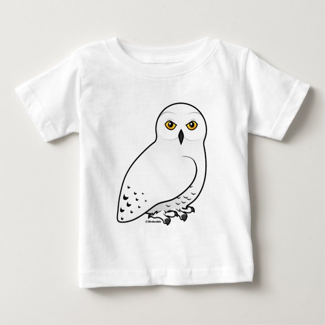 Camiseta De Bebé Búho Snowy Birdorable (Anverso)