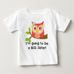 Camiseta De Bebé Búho va a ser una hermana