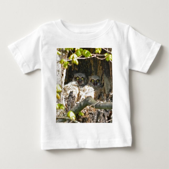 Camiseta De Bebé Búhos del bebé (Anverso)