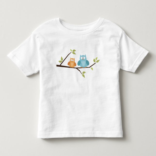 Camiseta De Bebé Búhos en un árbol (Anverso)