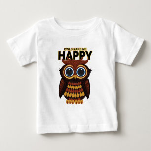 Camiseta De Bebé Búhos me hacen feliz