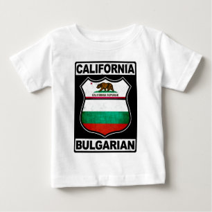 Camiseta De Bebé Búlgaro-americano de California