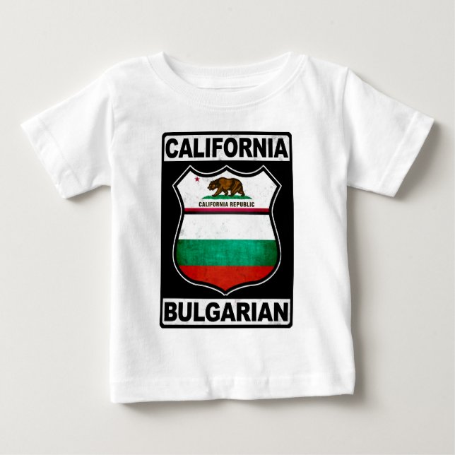 Camiseta De Bebé Búlgaro-americano de California (Anverso)