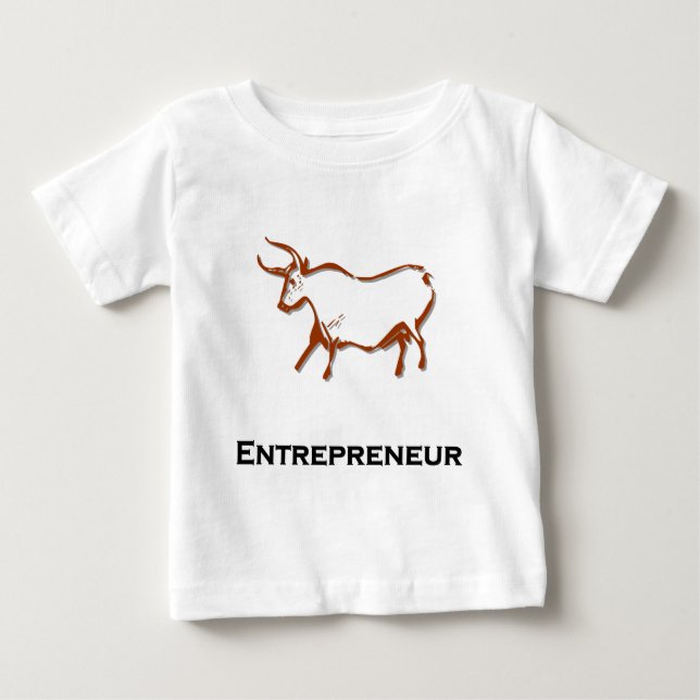 Camiseta De Bebé Bull Entrepreneur Brown (Anverso)