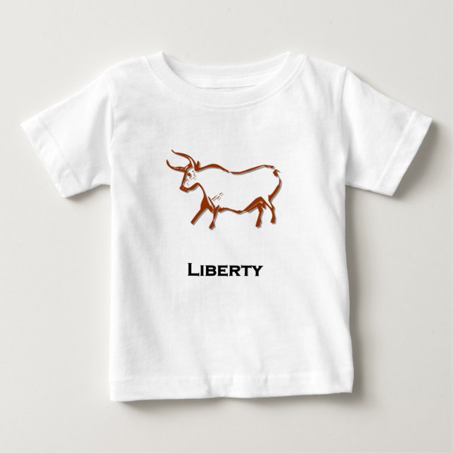 Camiseta De Bebé Bull Liberty Brown (Anverso)
