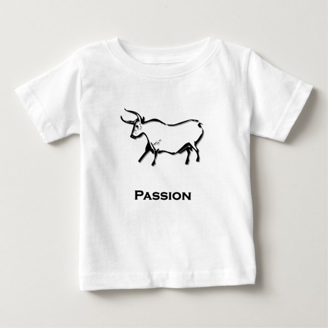 Camiseta De Bebé Bull Passion Black (Anverso)