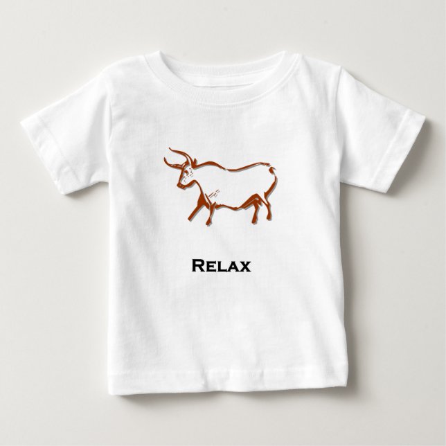 Camiseta De Bebé Bull Relax Brown (Anverso)
