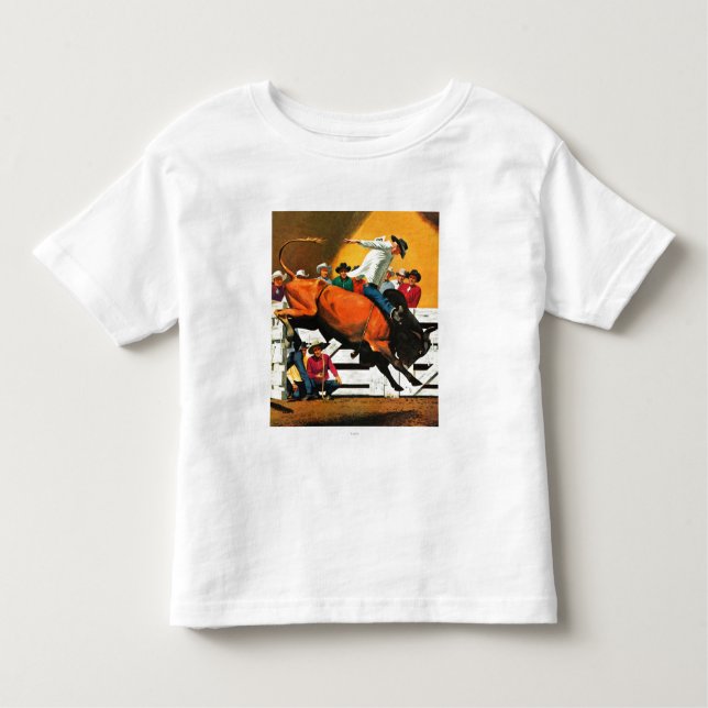 Camiseta De Bebé Bull Riding por Fred Ludekens (Anverso)