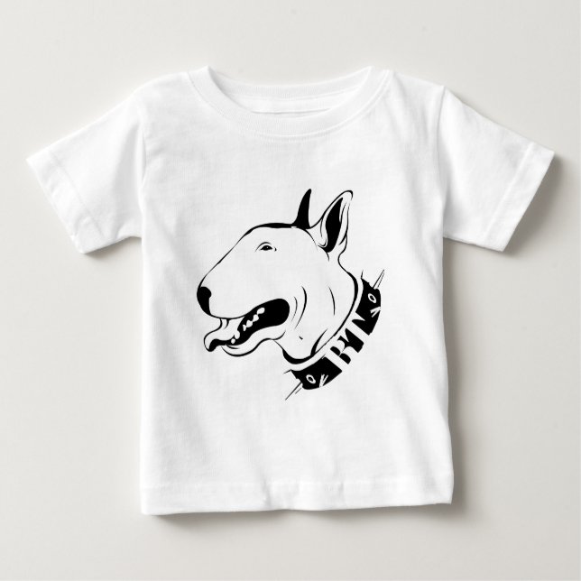 Camiseta De Bebé Bull terrier feliz (Anverso)